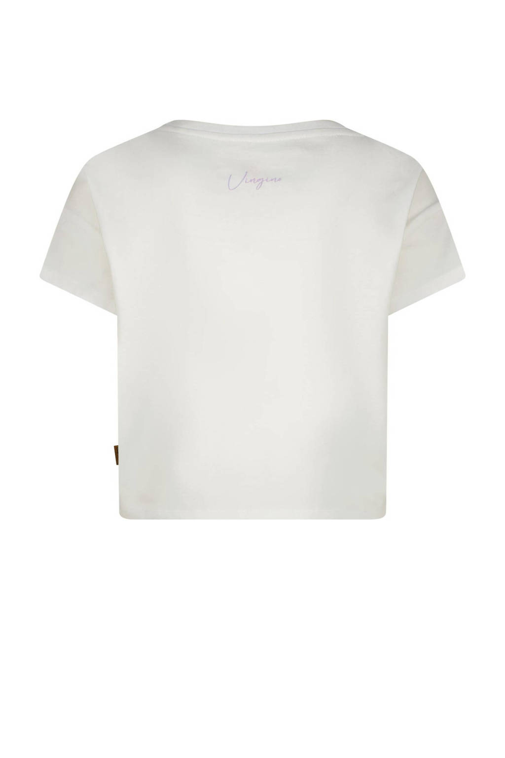 Vingino T-shirt Hilla met tekst wit