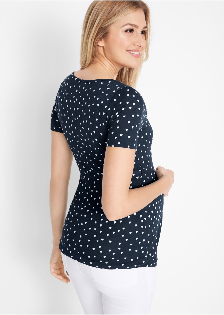 T-shirt de grossesse/d'allaitement avec dentelle