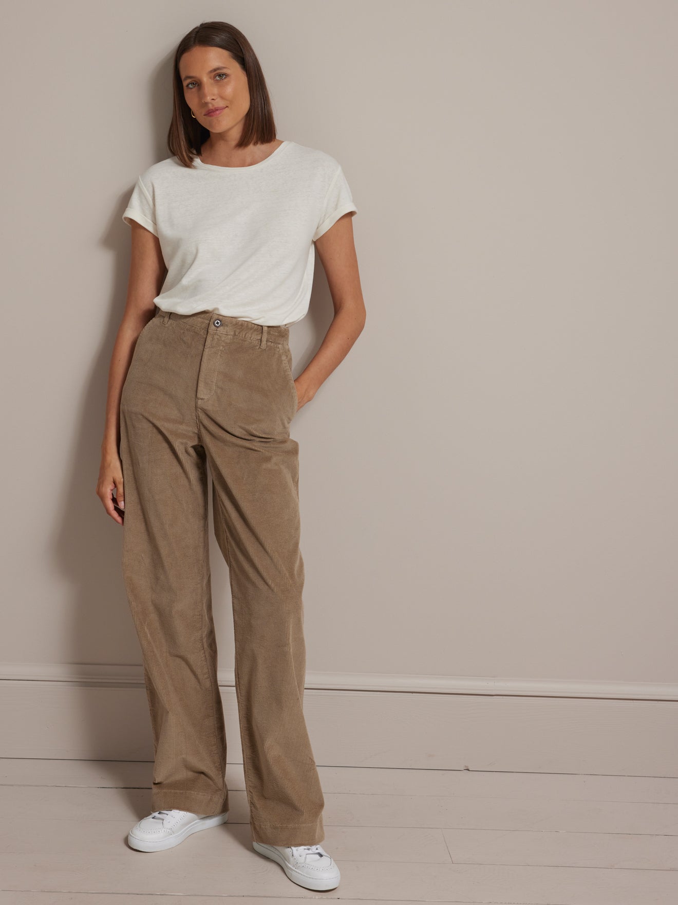 Pantalon velours Wide Leg femme Émilie