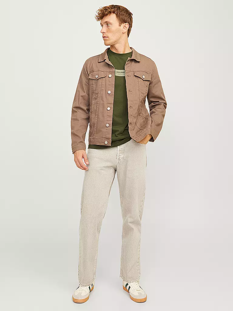 JACK & JONES Jeans Baggy Fit JJIEDDIE JJORIGINAL beige