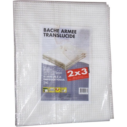 Bache armée découpable - polyéthylène - transparent - 2 x 3 m