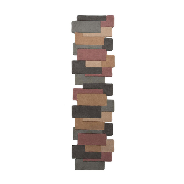 Abstracte loper - Stracto Collage Roze/Beige