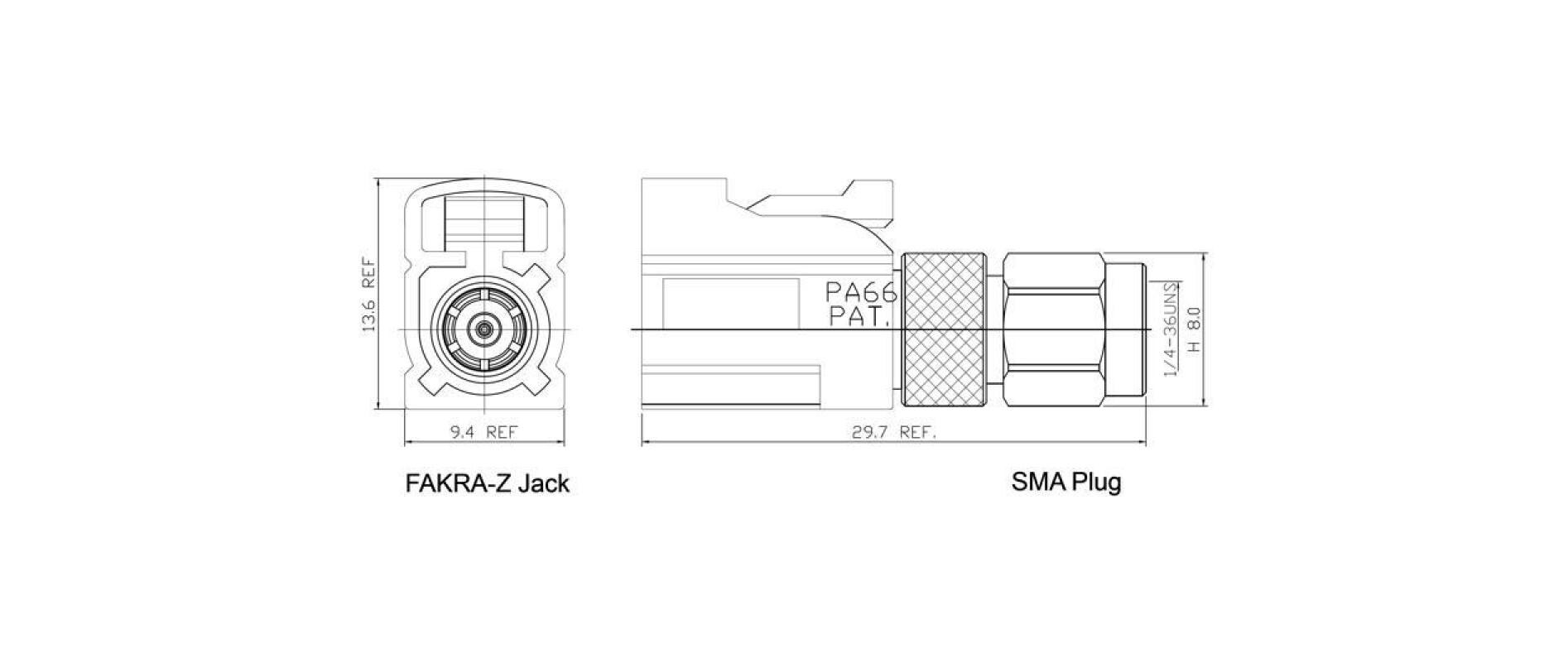 Antennenadapter FAKRA Z Buchse (f) - SMA Stecker (m)Delock Adapter FAKRA Z Buchse > SMA Stecker