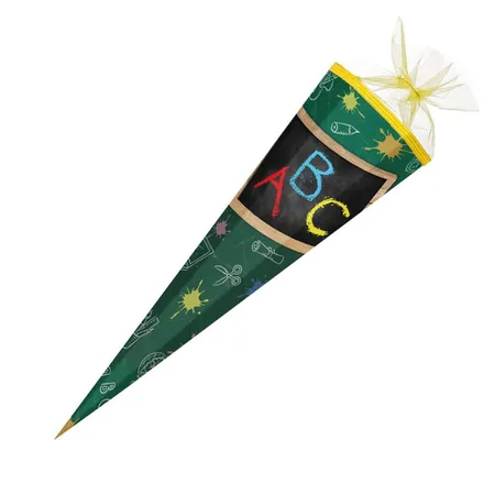 Nestler Schultüte Schulanfang, 85 cm eckig, Tüll