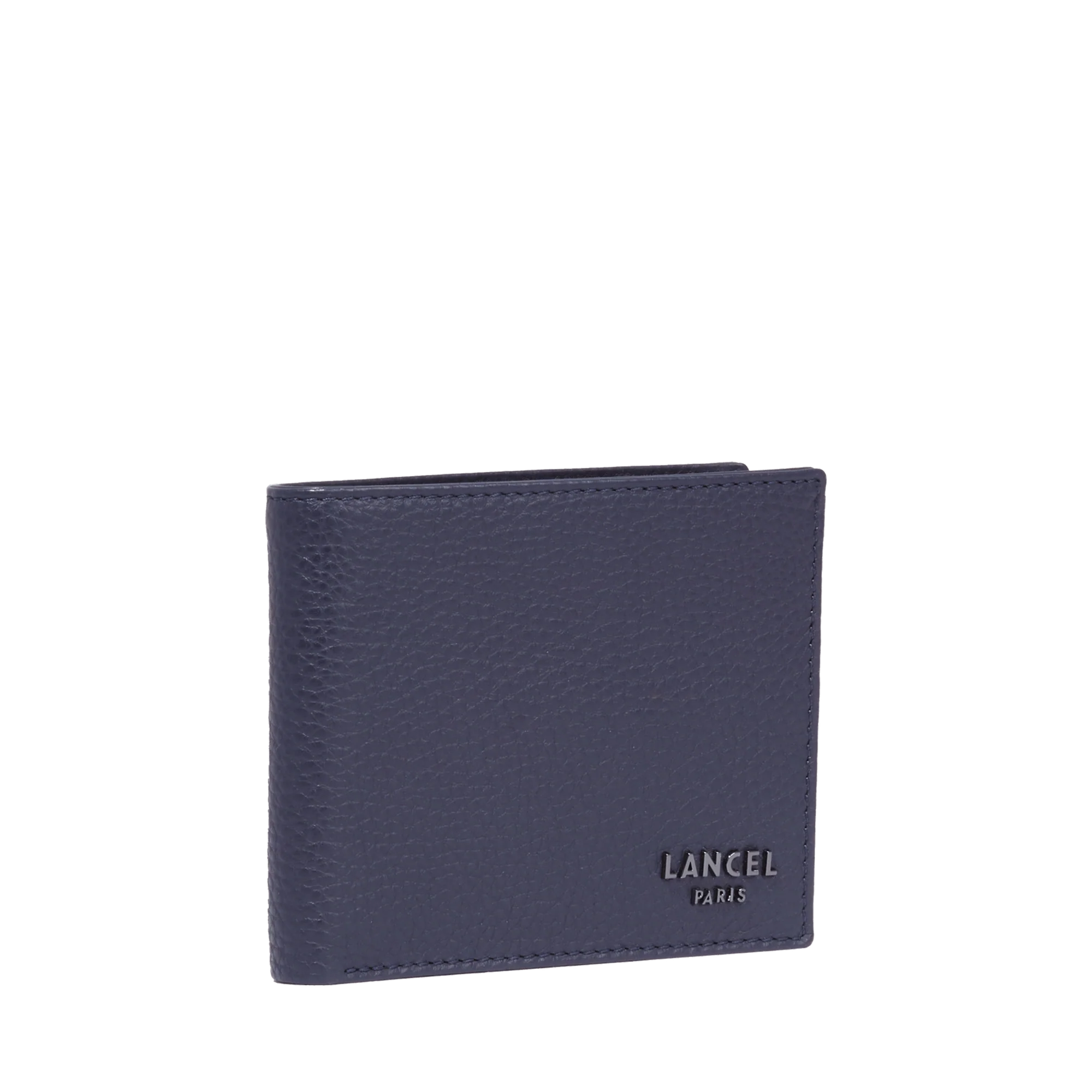 Coin compartment wallet/8CC with flap Come de Lancel-Bleu Marine