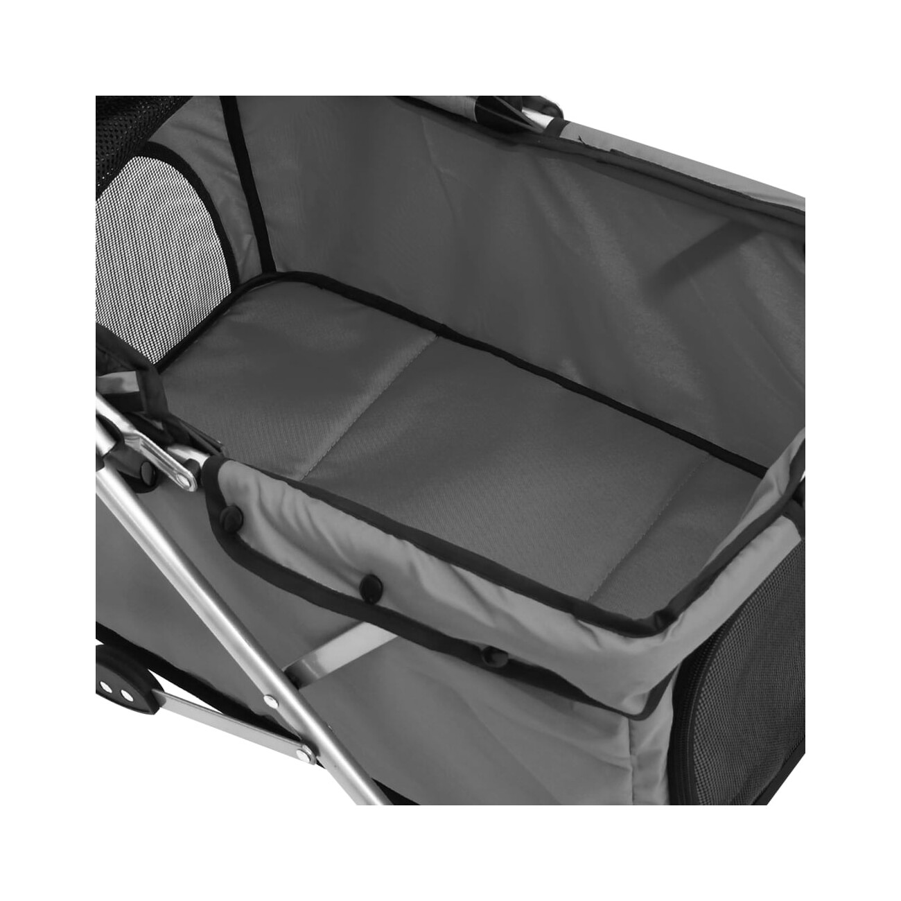 VidaXL Hundewagen - Faltbar (76x50x100) grau