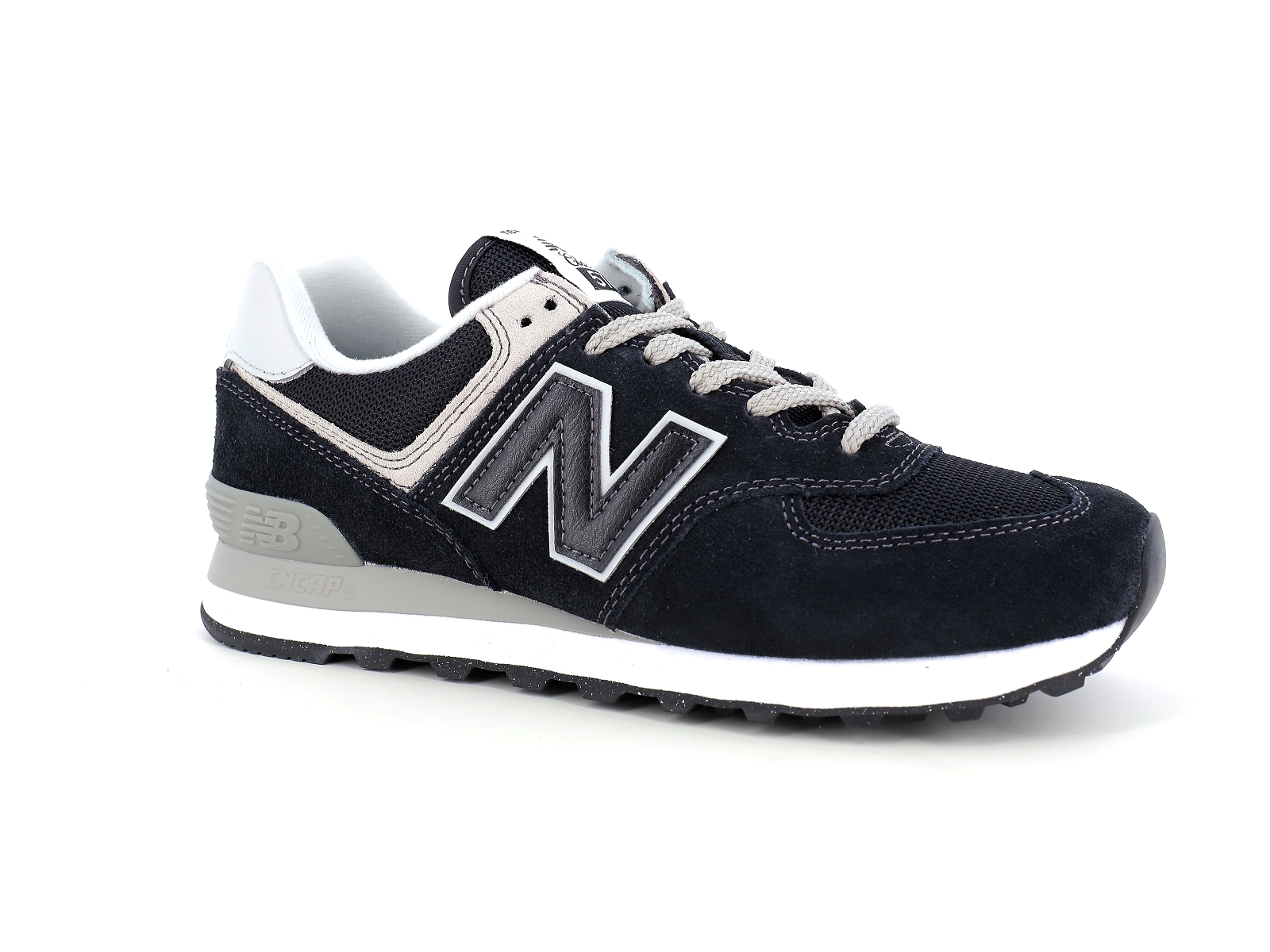 New balance a-ML574EVB Matières combinées Noir Beige