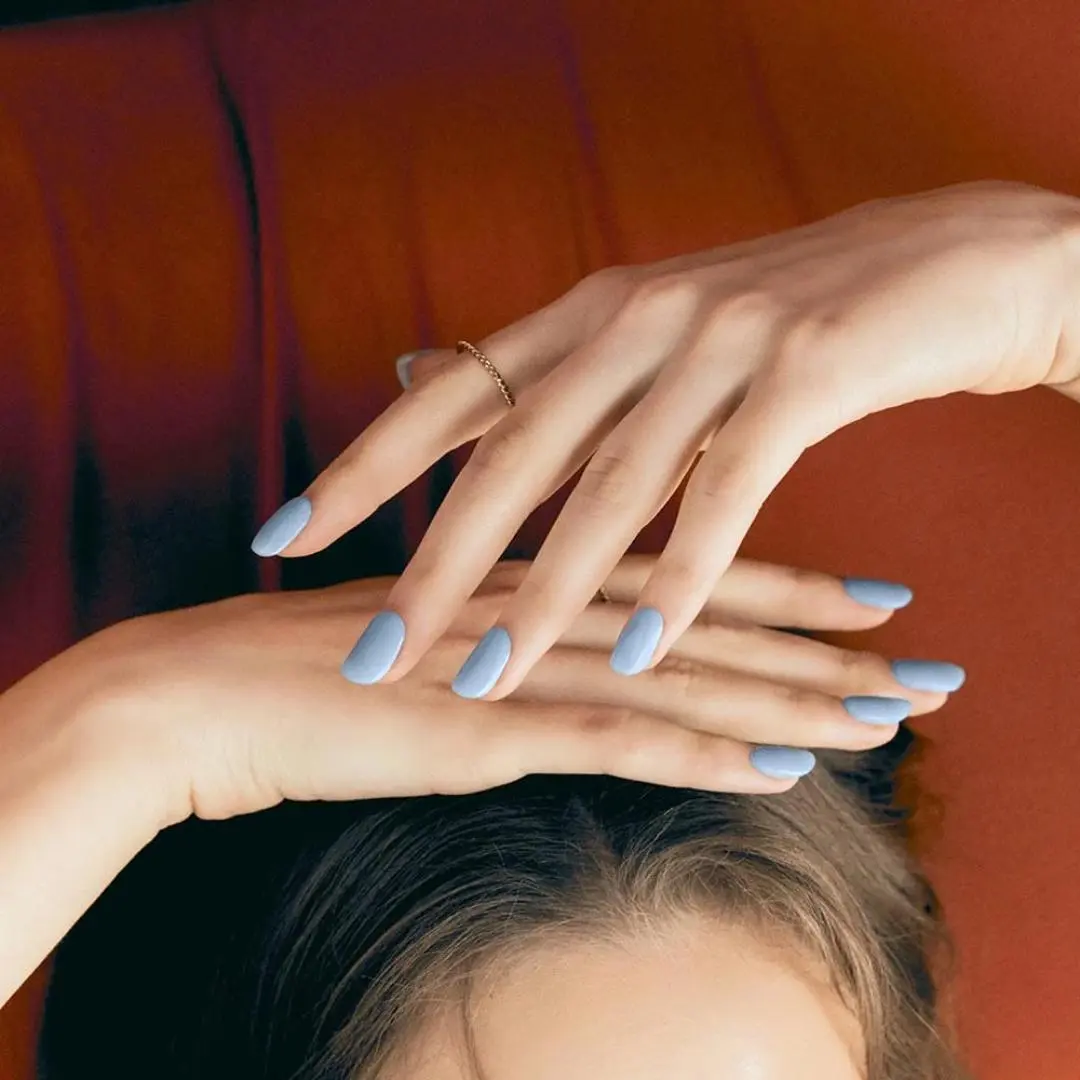 Semi Cured Gel Nail Strips N Cream Sky