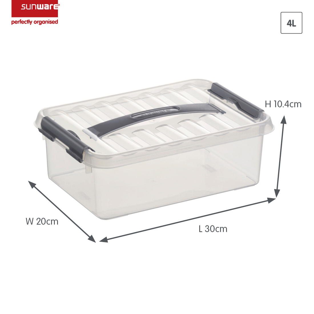Sunware Q-line 4 liter set van 6 opbergboxen