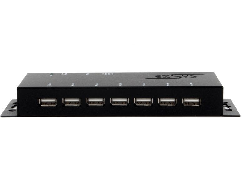 Exsys USB-Hub EX-1177-2 Verschraubbarer 7-Port USB 2.0 Metall HUB