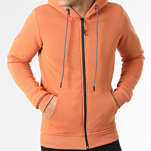 Sweat Zippé Capuche 9109 Orange