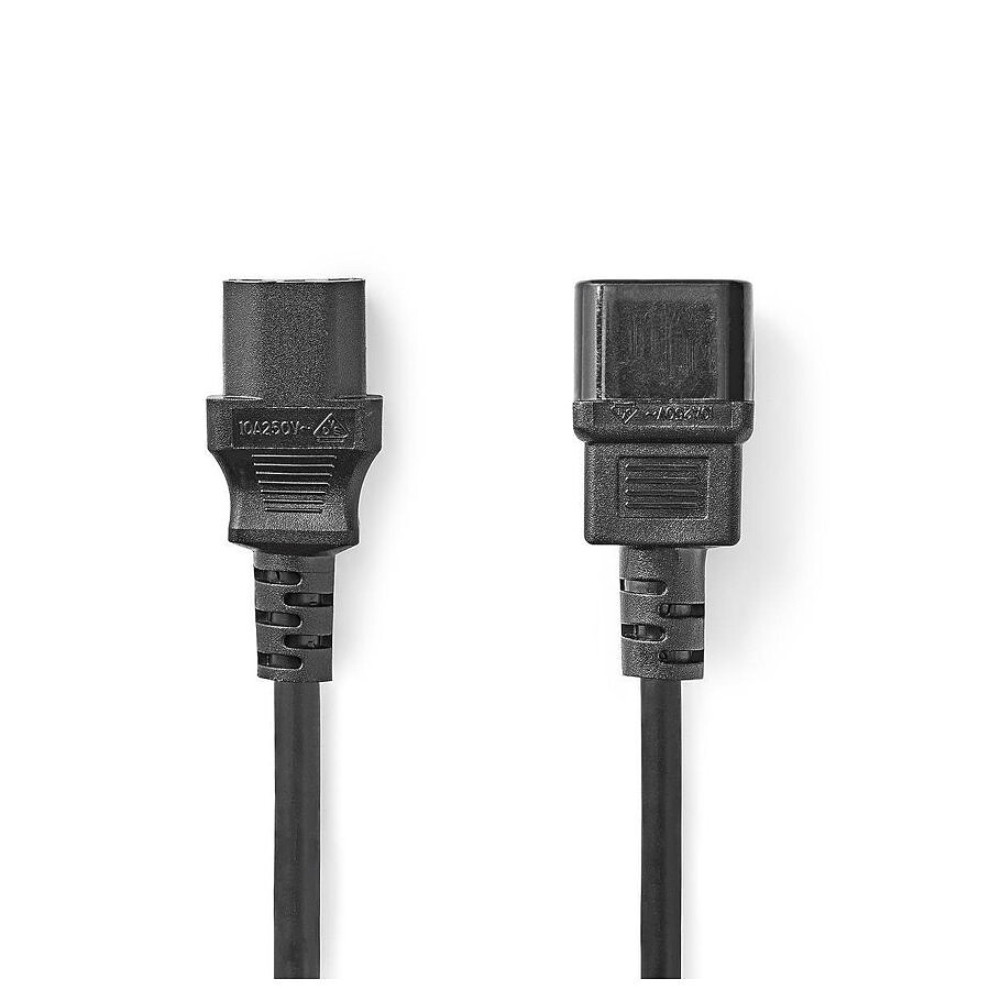 NEDIS Rallonge pour PC, moniteur et onduleur noir - 3 mètres