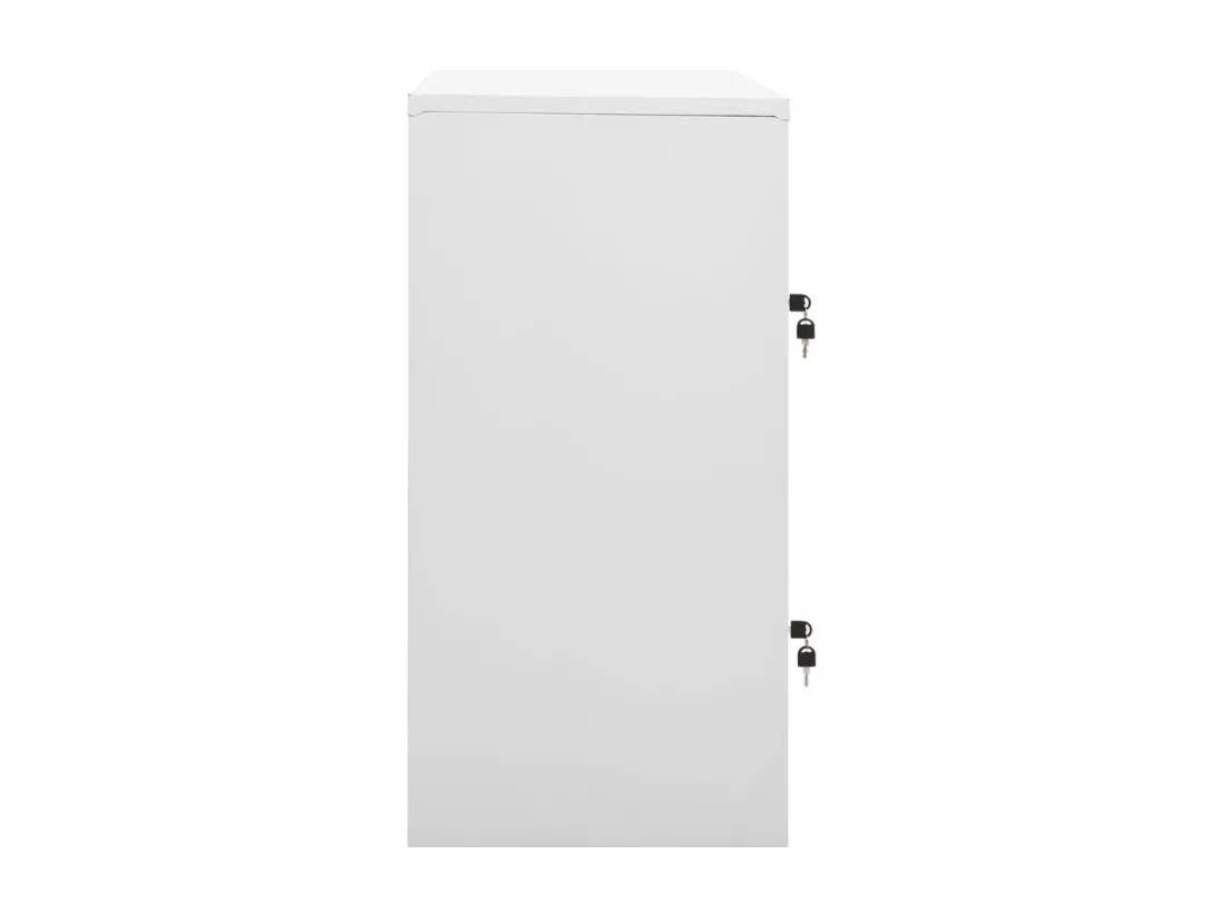 Armoires à casiers 2 pcs Gris clair et rouge 90x45x92,5cm Acier