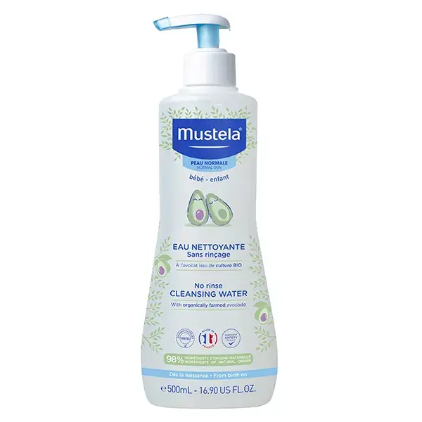 Mustela Bain & Toilette Eau Nettoyante Sans Rinçage 500ml