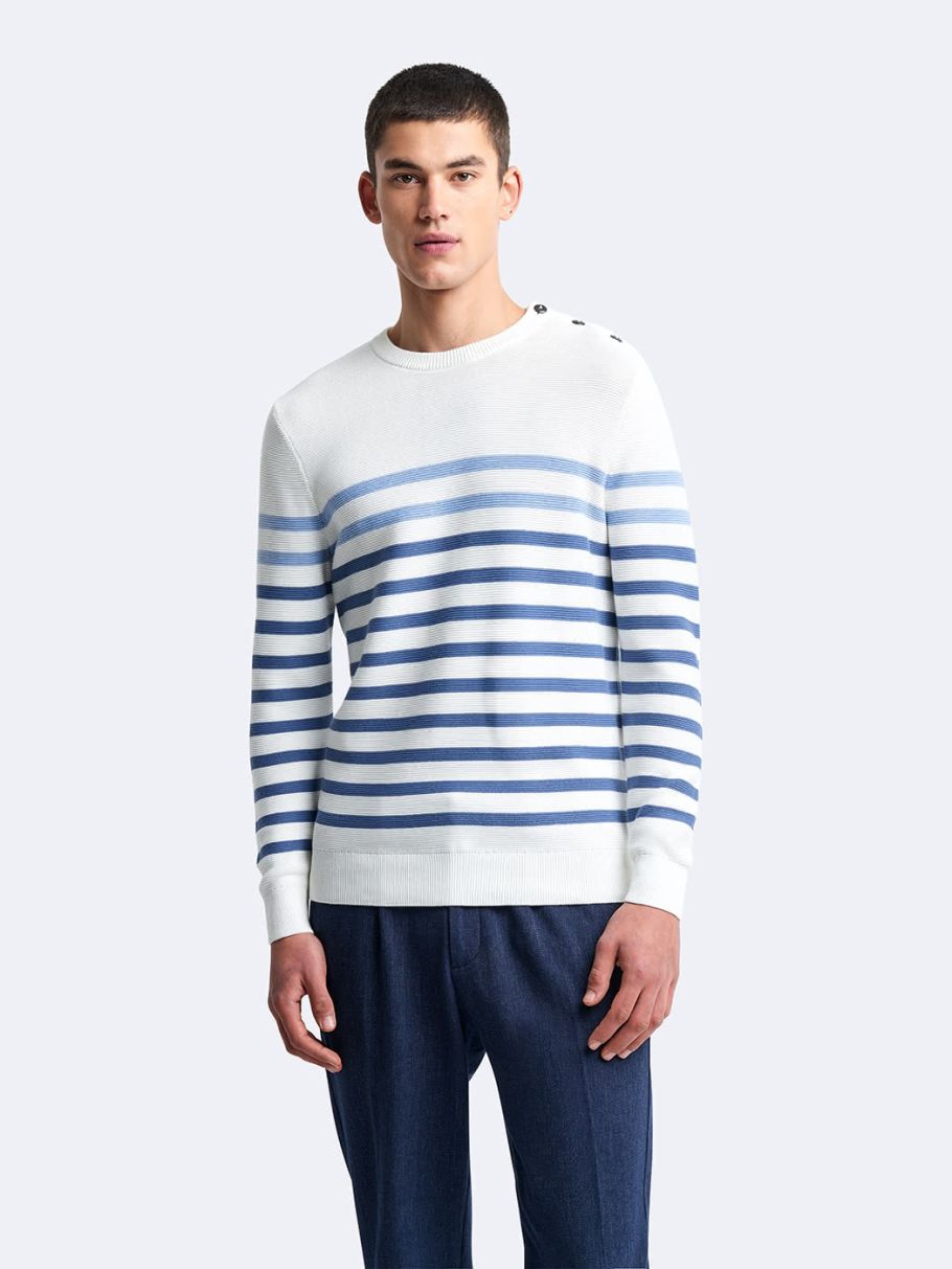 Pull col rond en coton
