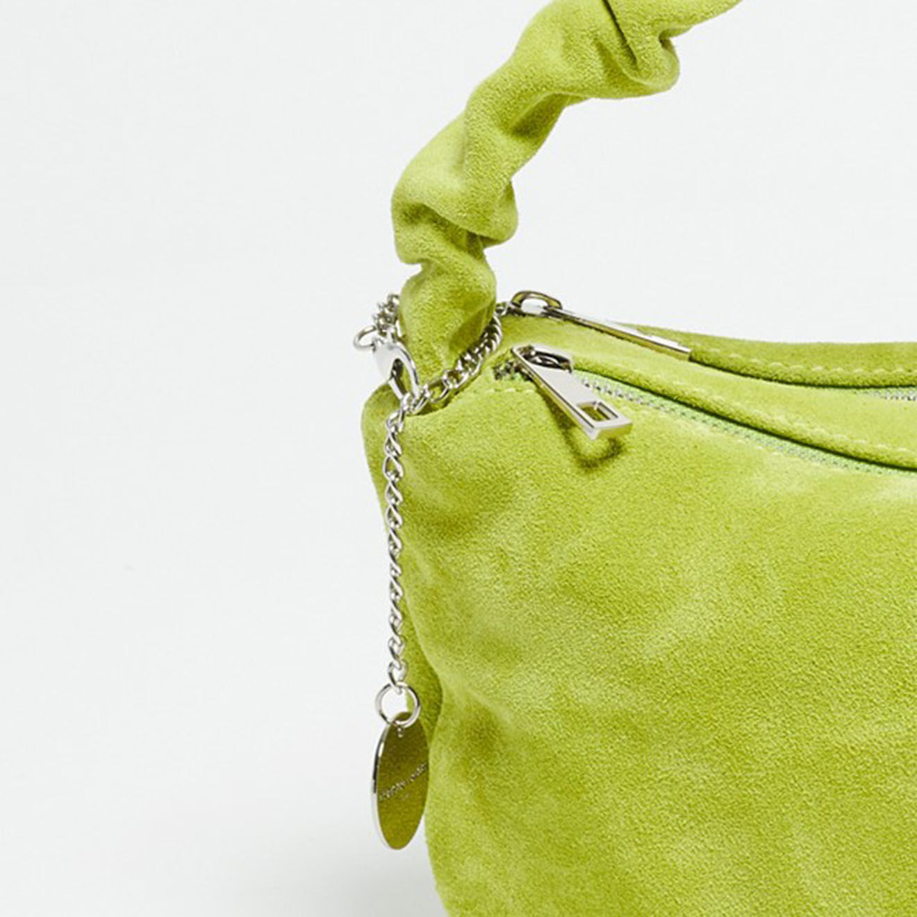 Christian Laurier Sac à main en Velours de Cuir Belly vert clair - 28x13.5x7.5 cm