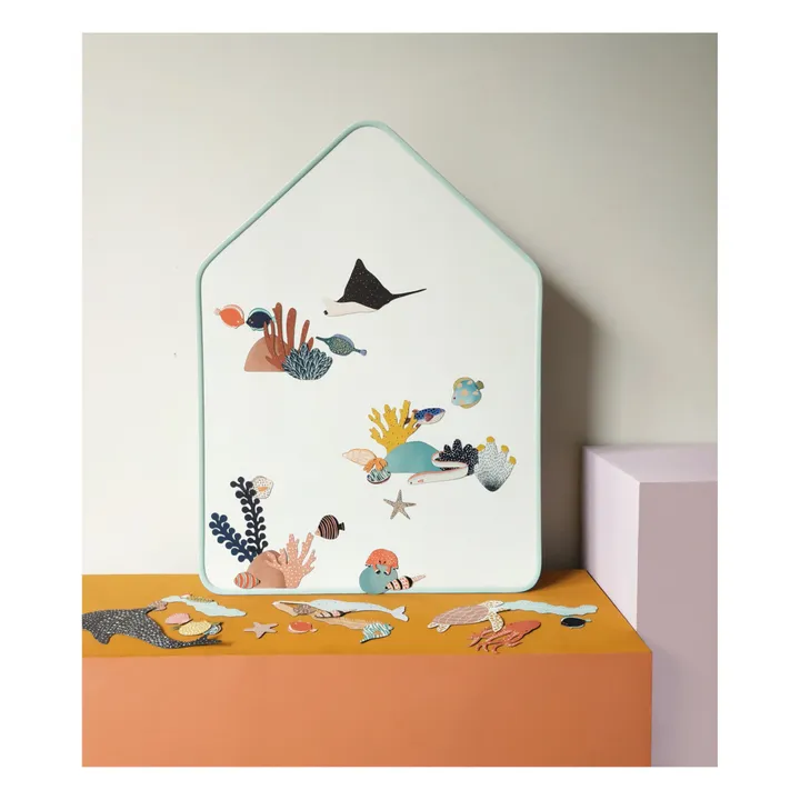 Ma Cabane à rêves Tableau Ardoise Magnétique Little Cabane | Bleu gris
