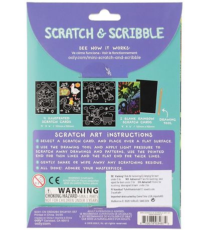 Ooly Scratch and StribBlå Mini S?t - Farm Animals