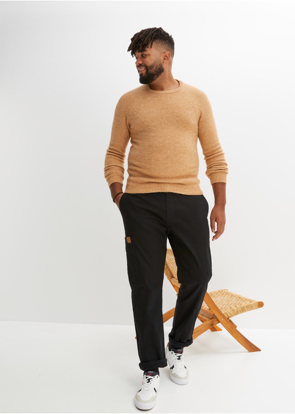 Pantalon thermo extensible Regular Fit avec poches plaquées, Straight