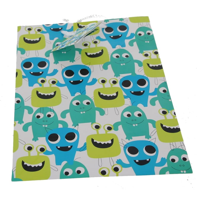 Geschenktasche Monster - ca. 17,5 x 22,5 x 9,5 cm