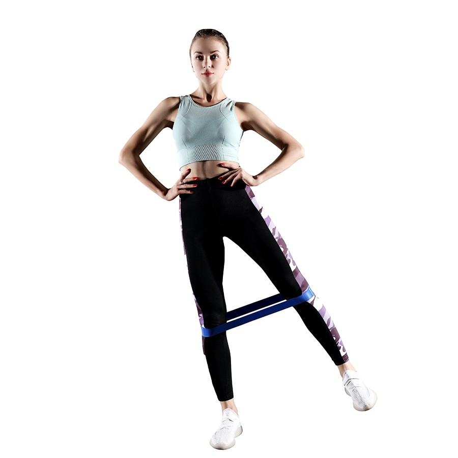 (5er Set) Gummi Fitness Übungsbänder / Widerstandsbänder / Gymnastikbänder für Training / Yoga / Pilates - Blau