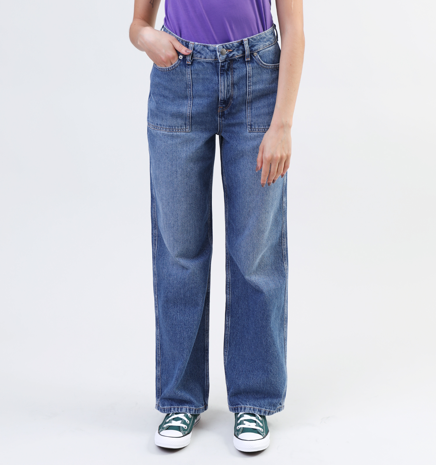 Straight leg jeans blauw L32