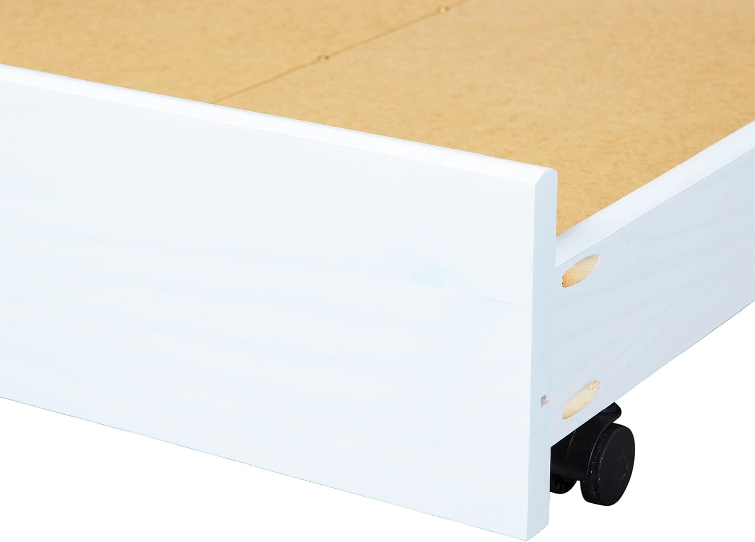 möbelando Bettschubkasten >Umea< (BxHxT: 199x22x94 cm) in Weiss - 199x22x94 (BxHxT)