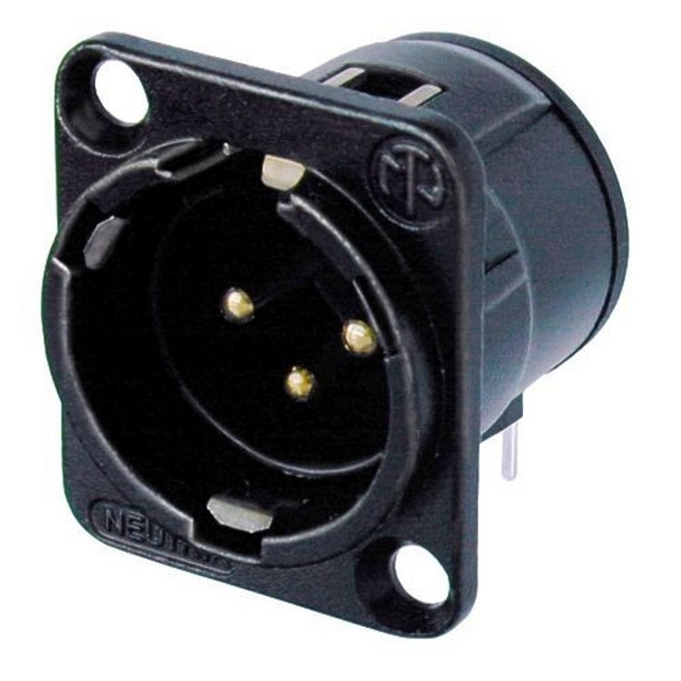 Neutrik NC3MD-H-B XLR chassisdeel 3p male