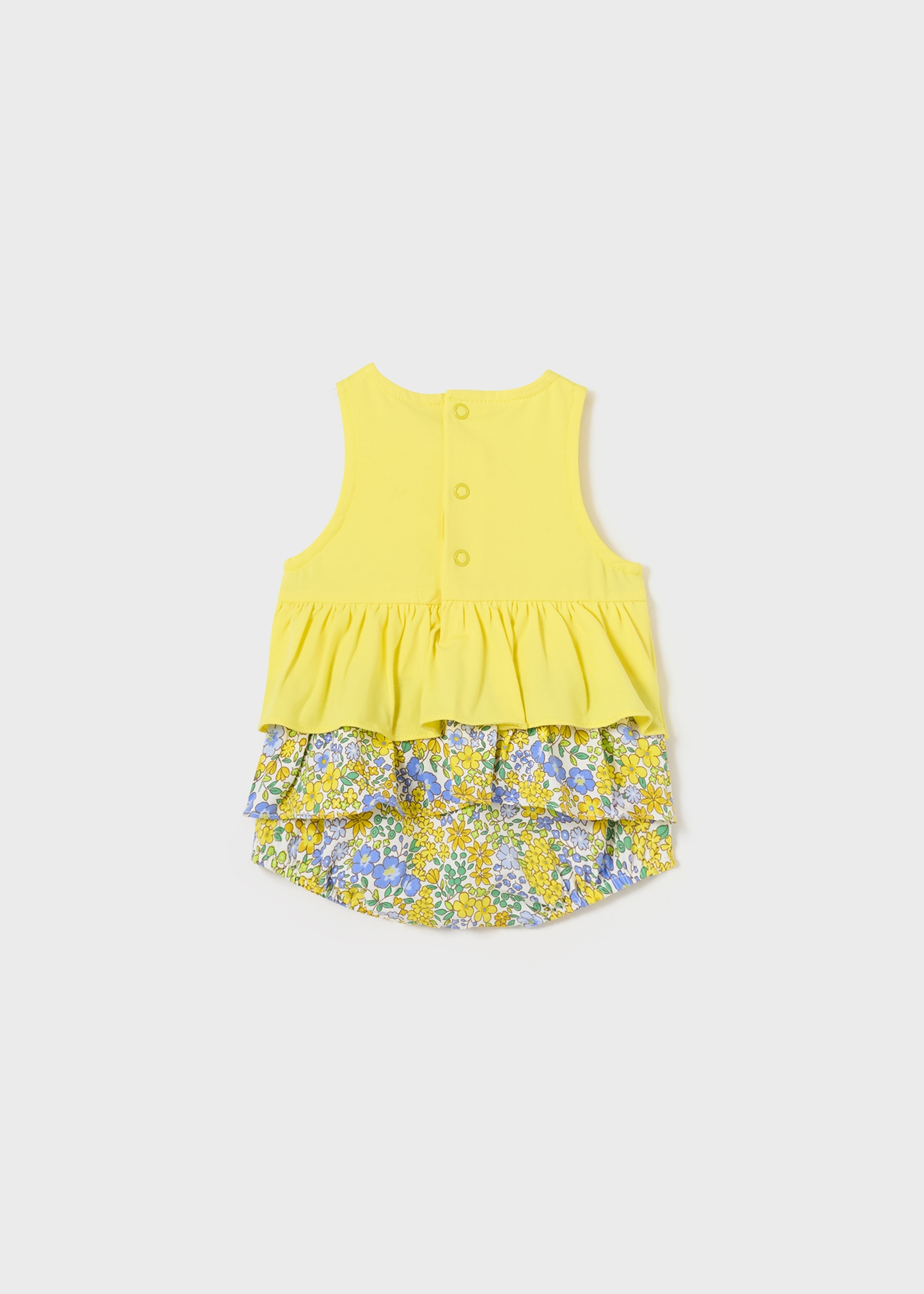 Conjunto de 2 macacões estampados Better Cotton para recém-nascidos, rosa.