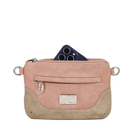 Hi-Di-Hi Melody Crossbody Bag Light Pink/ Beige