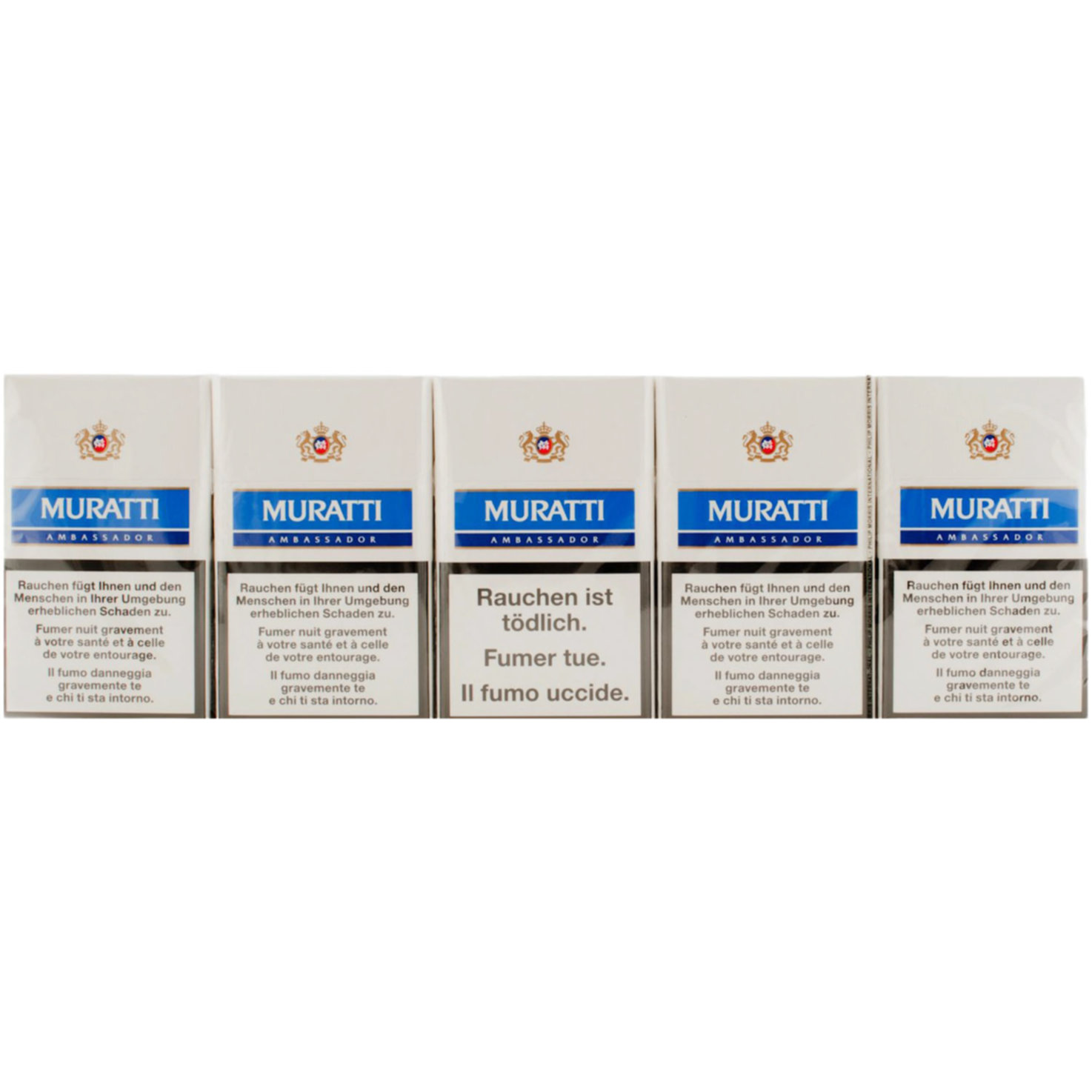 Muratti Zigaretten Ambassador Blue Box Stange
