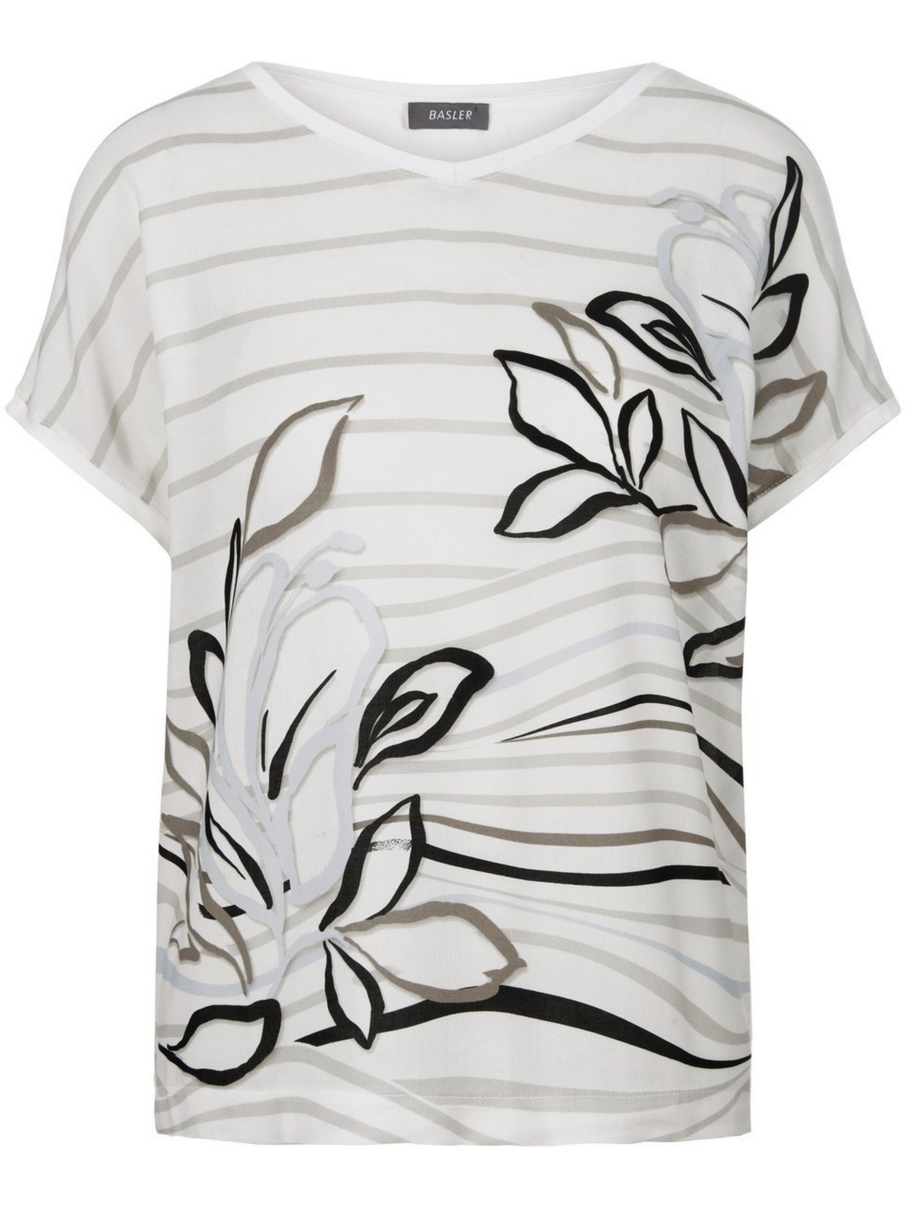 V-Shirt mit 1/2-Kimono-Arm