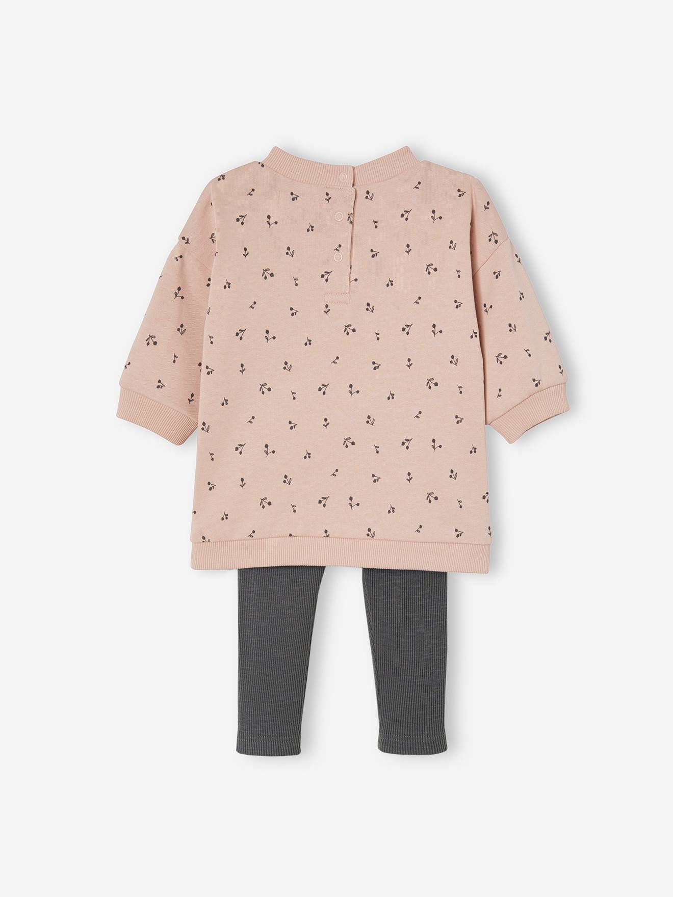 Conjunto de vestido e legging para bebê personalizável na cor verde-água