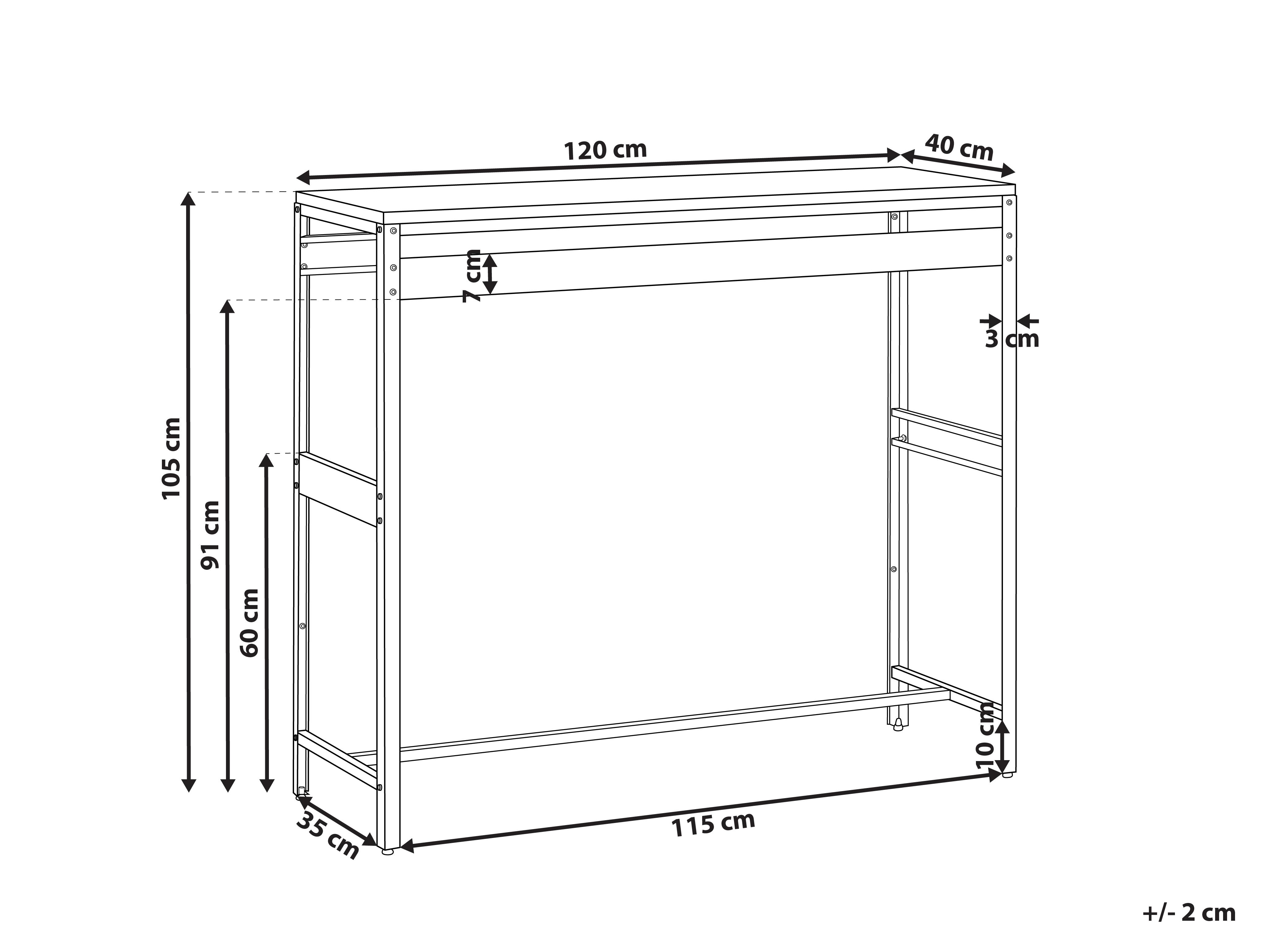 Tuin bartafel MAENZA Metaal Zwart
