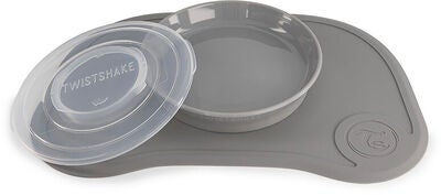 Twistshake Click-Mat Mini Tallerken og Spisebrikke, Grå