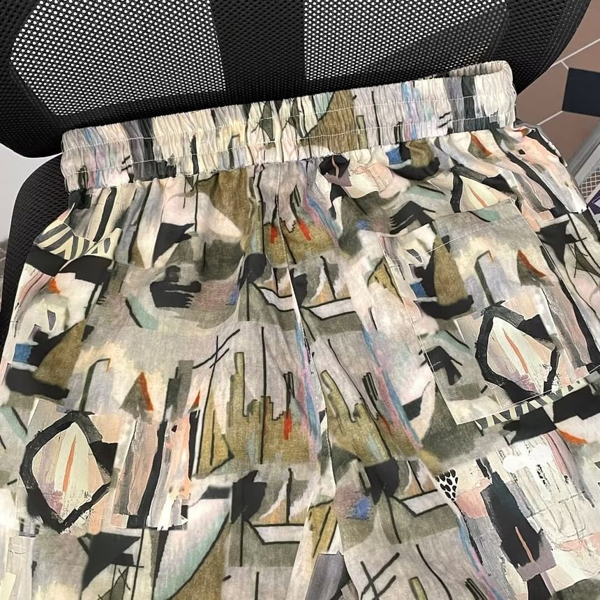 Zoslane - Shorts met trekkoord en print