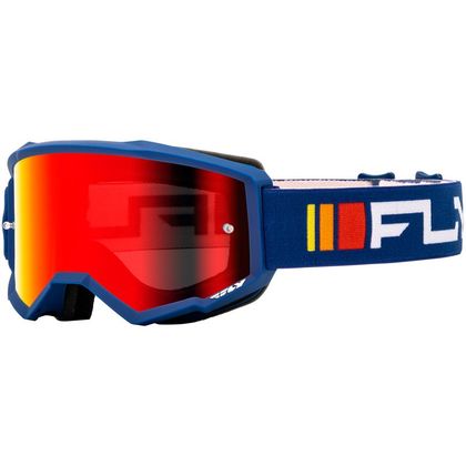 Masque cross Fly ZONE 2025 - Blanc / Bleu