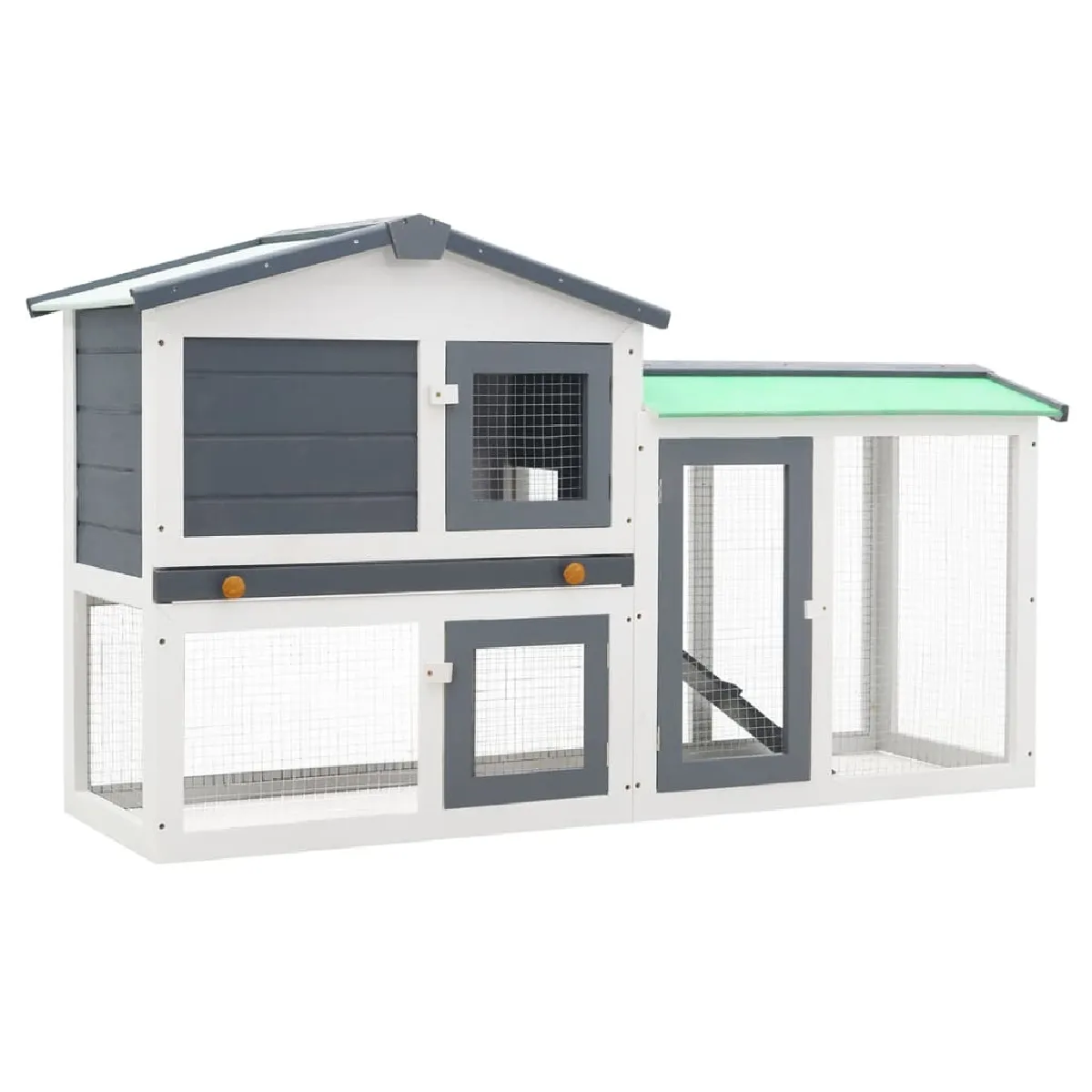 vidaXL Clapier d'extérieur 145x45x84 cm Bois