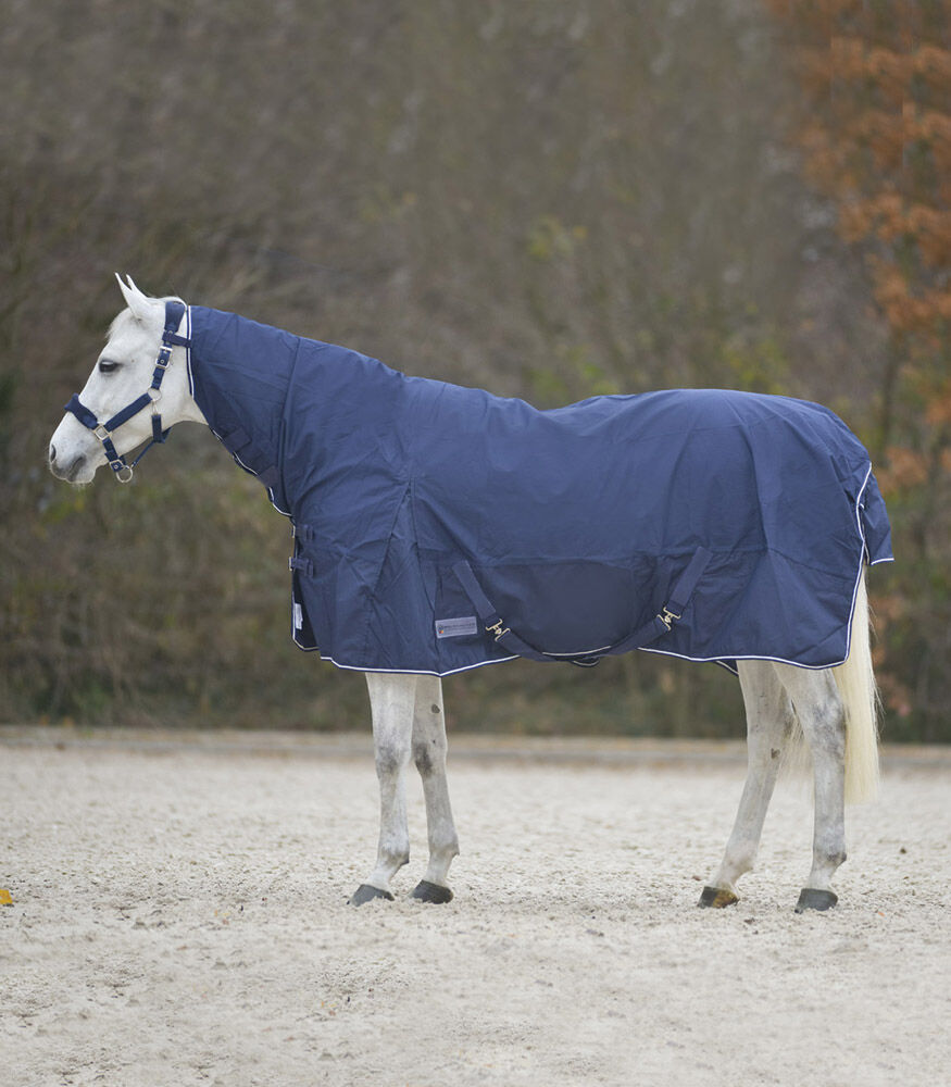 Waldhausen Comfort - Regendeken met hals - Paardendeken - Blauw - 125/175