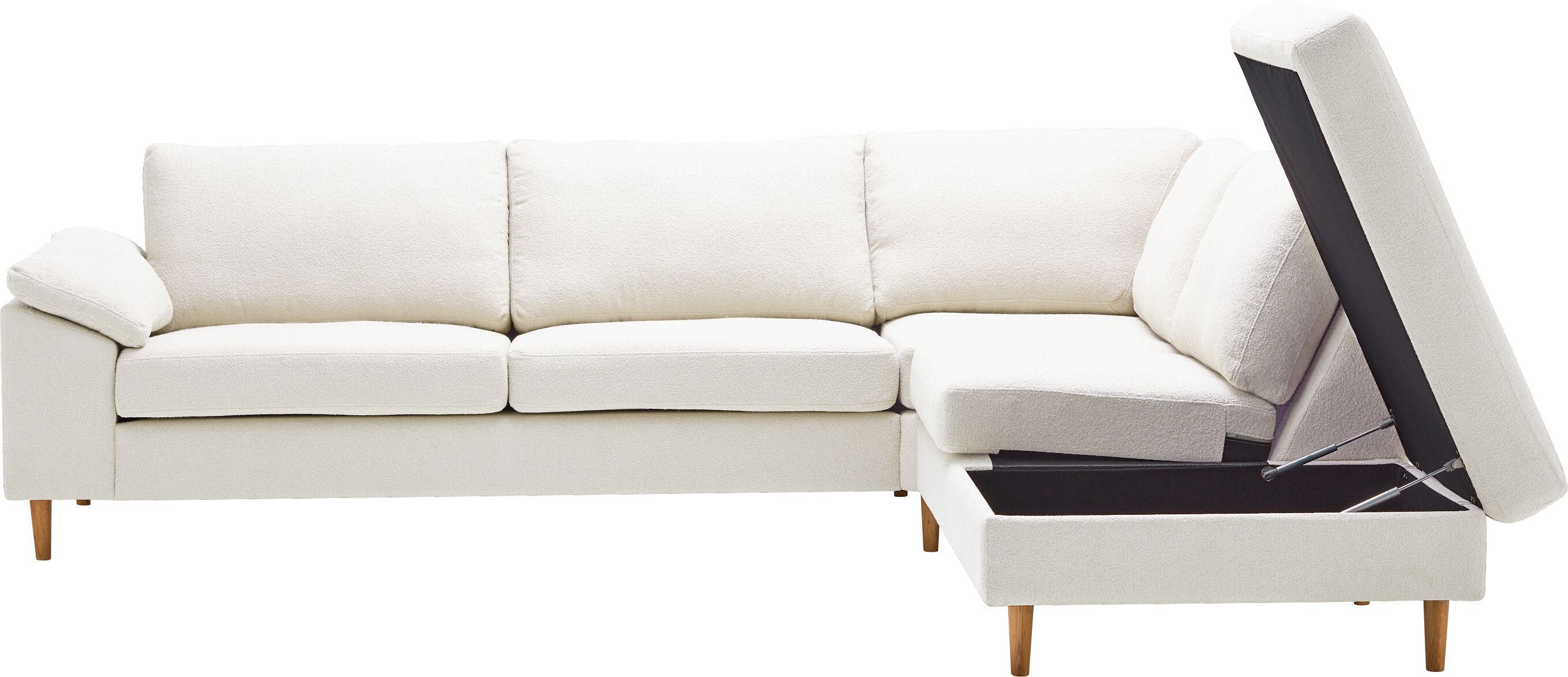 DIENER B St Enna 2.5er Sofa Otto R weiss - Weiss / B: 279.0 cm x T: 225.0 cm x H: 81.0 cm