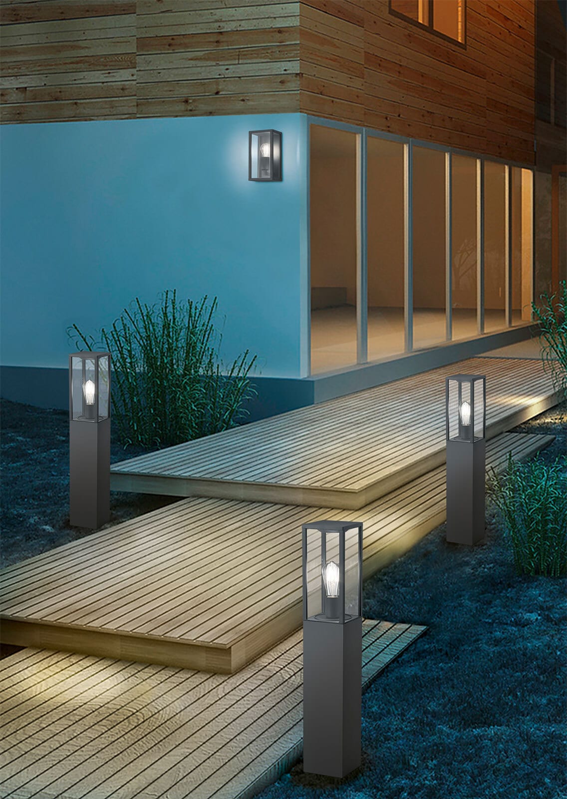 Garonne Wandleuchte grau 201860142,B/H: 14/26 cm
