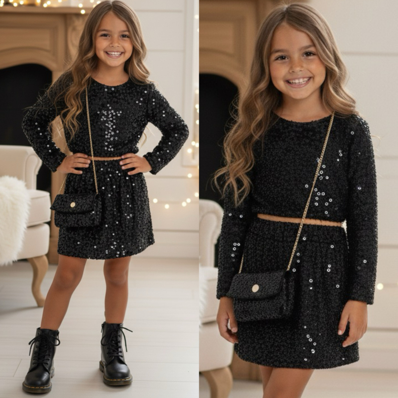 Glitter vibes set - all black