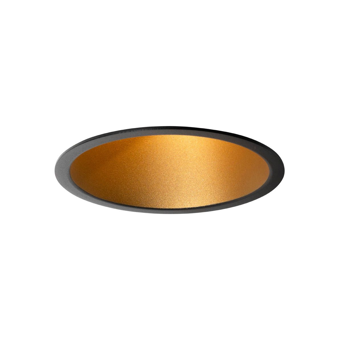Moderne inbouwspot zwart met goud GU10 70mm IP44 - Dept
