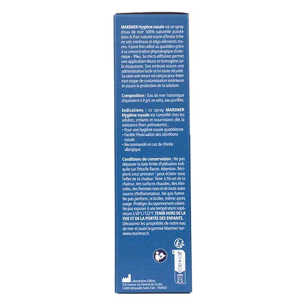 MARIMER Spray Hygiène nasale isotonique lot 2x100 ml