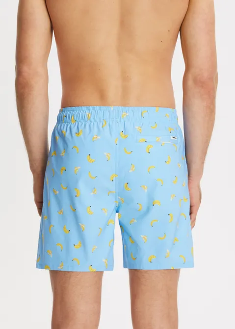Zwembroek met print bananen blauw (AQUA L.)