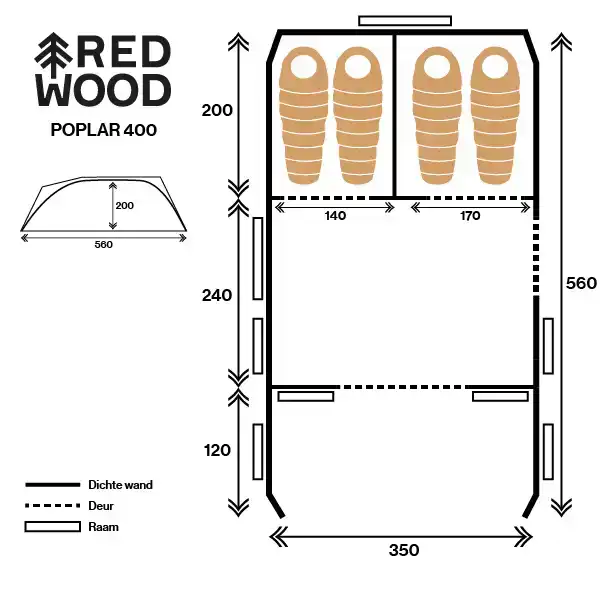 Poplar 400 Familietent