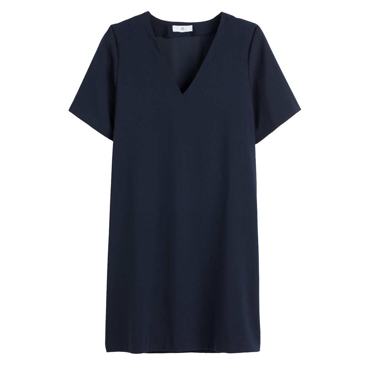COLEÇÃO LA REDOUTE<br>Vestido curto, decote em V, mangas curtas