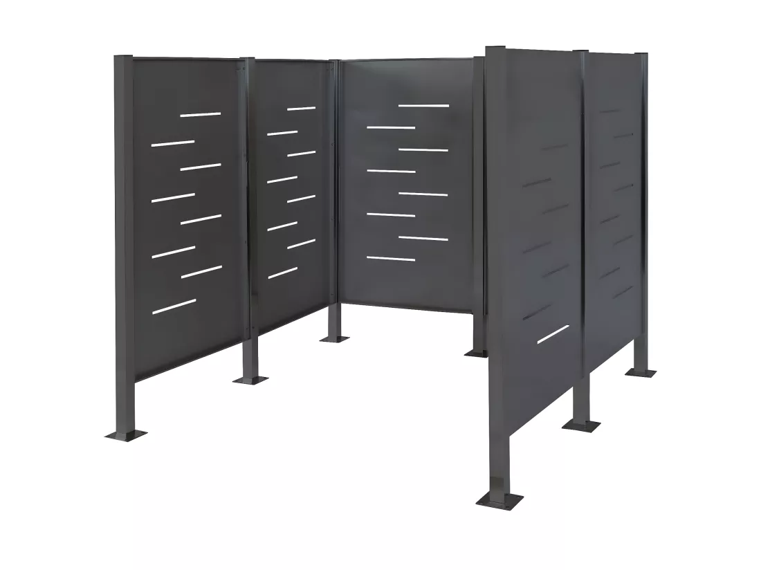 Clôture pour poubelles MCW-J55, anthracite