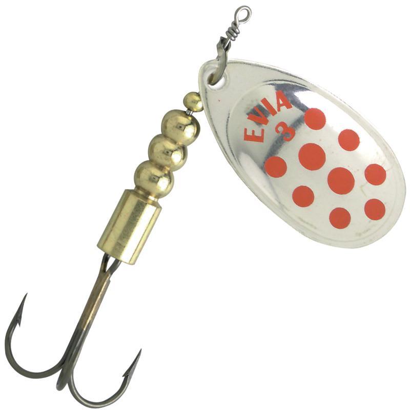 Cuiller Tournante Evia Coe Mod 12 - Argent Points Rouges