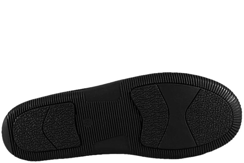 ROHDE HJEMMESKO I  BRUNT RUSKIND MED MOCCASIN SYNINGER